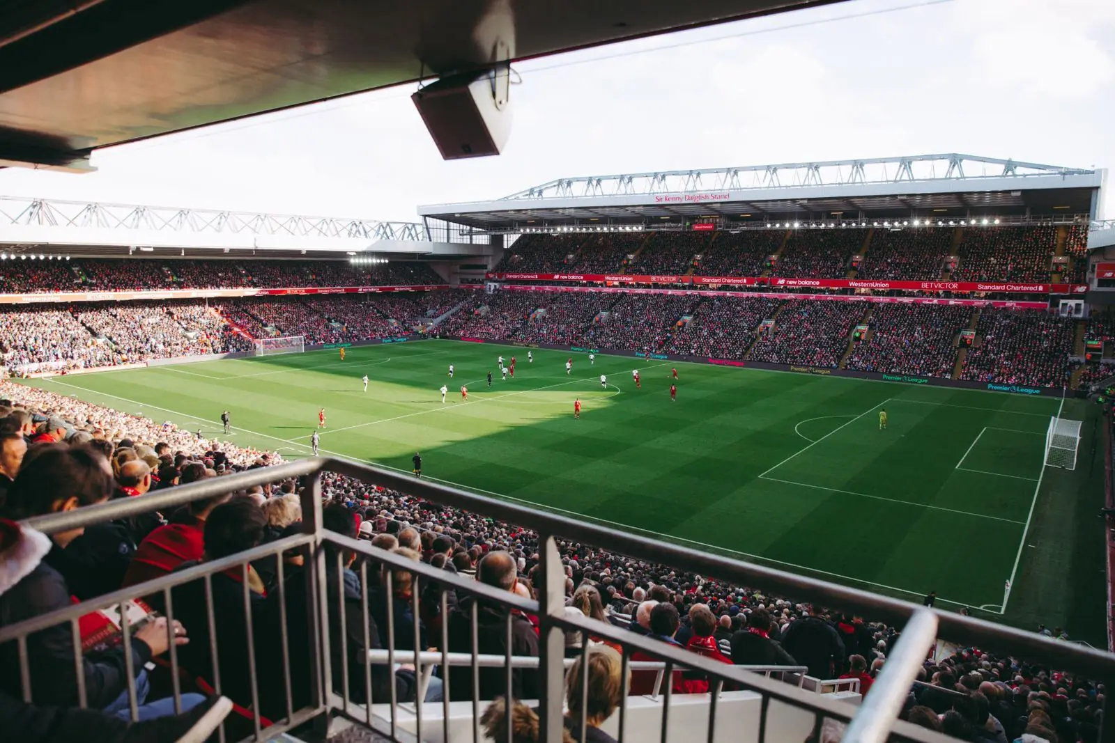 Fans watching a professional match from the stand